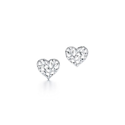 TIFFANY PALOMA PICASSO OLIVE LEAF HEART EARRINGS 60022029